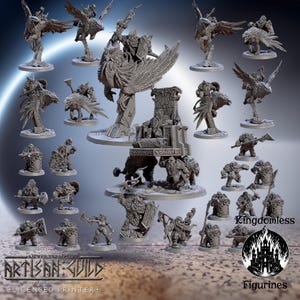 Defenders of Lok-Badar II Full Set DnD Miniature | Tabletop RPG DnD Mini | D&D Figurines for Pathfinder Fantasy Gaming | Artisan Guild Gift