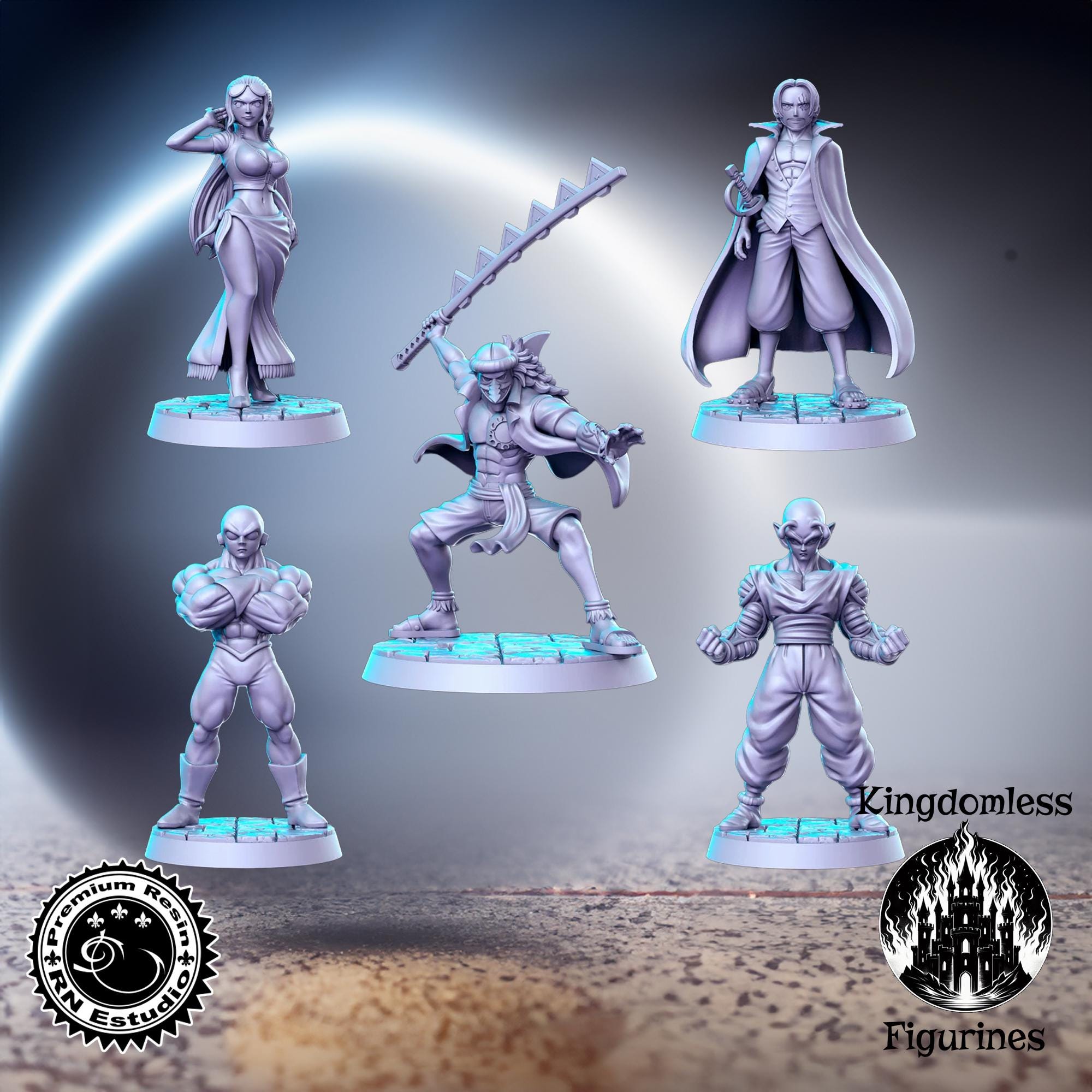 Anime Series Vol 11 Full Set DnD Miniature, Tabletop RPG DnD Mini, D&D Figurines, Fantasy Gaming and Pathfinder, RN Estudio, Gift