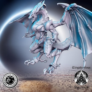 Enorme construcción mecánica de dragón en miniatura para DnD para juegos de mesa de fantasía, RN Estudio