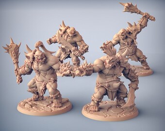 Ogre Warrior DnD Miniature | Tabletop RPG DnD Mini | D&D Figurines for Fantasy Gaming and Pathfinder | Artisan Guild Modular