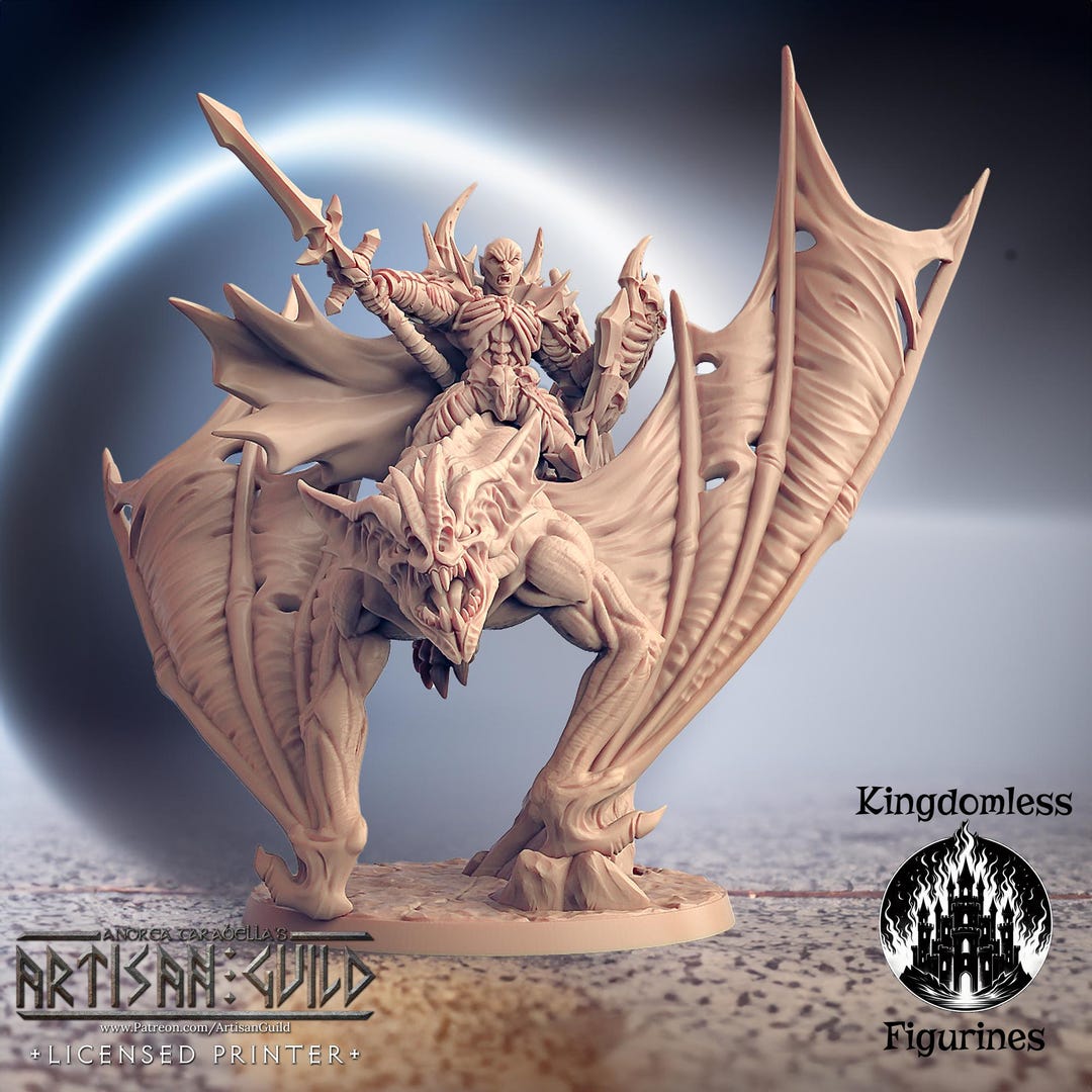 Vampire Champion Bat Rider Miniature | Artisan Guild Dnd RPG Figure - Etsy
