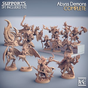 Abyss Demons Full Set DnD Miniature | Tabletop RPG DnD Mini | D&D Figurines for Pathfinder Fantasy Gaming | Artisan Guild Modular