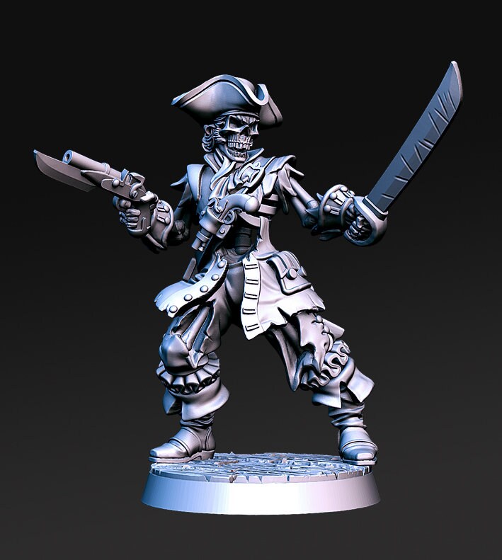 Dnd Pirate Skeleton Fighter Mini 