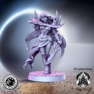 Female Rogue DnD Mini | Tabletop RPG Miniature | D&D Figurines | Pathfinder Fantasy Gaming | RNEstudio | Assassin Fighter