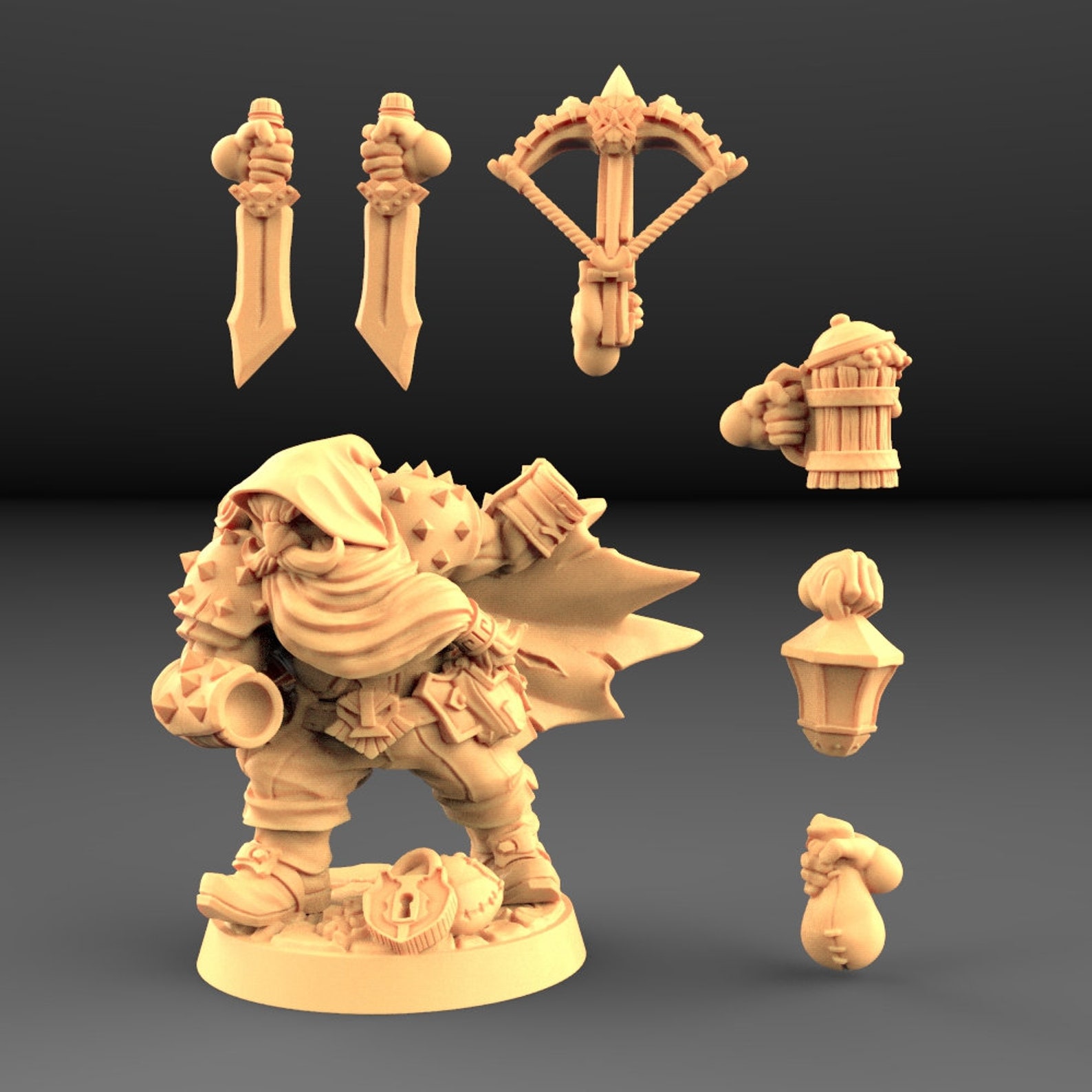 Dnd Dwarf Thief Mini Tabletop RPG Miniature D&D Figurines - Etsy