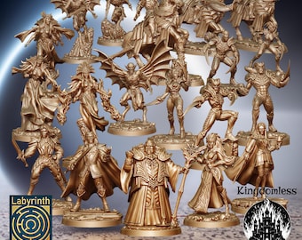 Vampire Miniatures Full Set: Labyrinth Models, DnD RPG Figures