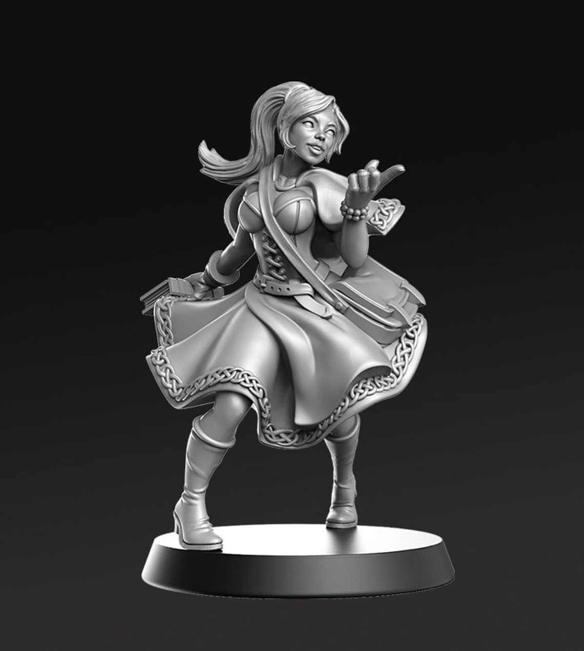 Female Wizard Mini Dnd Tabletop RPG Miniature D&D Etsy