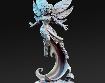 Forest Fairy Mini | DnD Tabletop RPG Miniature | D&D Figurines | Pathfinder Fantasy Gaming | RN Estudio | Flying Female