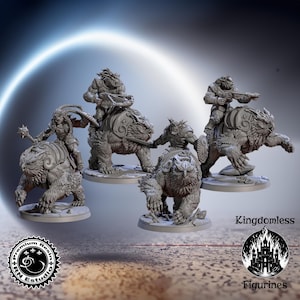 Greatgoblin Owlbear Riders DnD Miniature | Tabletop RPG DnD Mini | D&D Figurines for Pathfinder Fantasy Gaming | Artisan Guild Modular