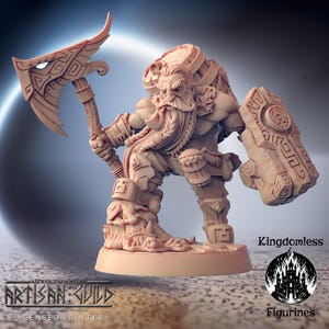 Dwarf Champion DnD Miniature | Tabletop RPG DnD Mini | D&D Figurines for Fantasy Gaming and Pathfinder | Artisan Guild Modular