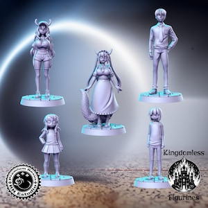 Anime Series Vol 18 Full Set DnD Miniature, Tabletop RPG DnD Mini, D&D Figurines, Fantasy Gaming and Pathfinder, RN Estudio, DnD Gift