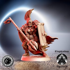 Female Roman Soldier DnD Mini | Tabletop RPG Miniature | D&D Figurines | Pathfinder Fantasy Gaming | RNEstudio | Arena Warrior