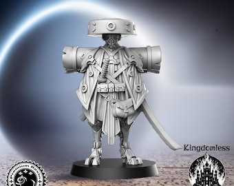 Robot Samurai, Tabletop RPG DnD Mini, D&D Figurines, Fantasy Gaming and Pathfinder, RN Estudio