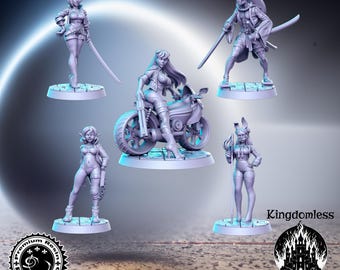 Cyberpunk Vol 1 Full Set DnD Miniature, Tabletop RPG DnD Mini, D&D Figurines, Fantasy Gaming and Pathfinder, RN Estudio, Gift