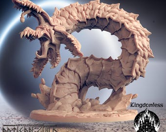 Epic Sand Worm DnD Miniature | Tabletop RPG Mini | D&D Figurines | Pathfinder Fantasy Gaming | Artisan Guild | Beast Monster