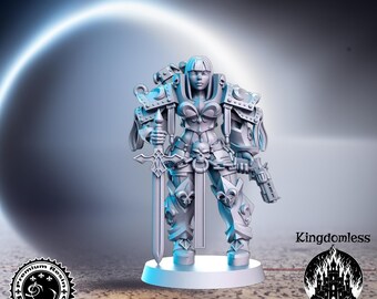 SciFi Warrior Nun Miniature | Resin RPG Figurine, RN Estudio