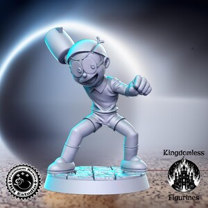 Anime Boy DnD Miniature, Tabletop RPG DnD Mini, D&D Figurines, Fantasy Gaming and Pathfinder, RN Estudio