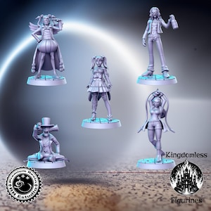 Anime Series Vol 13 Full Set DnD Miniature, Tabletop RPG DnD Mini, D&D Figurines, Fantasy Gaming and Pathfinder, RN Estudio, Gift