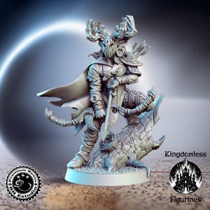 Elven Archer Mini | DnD Tabletop RPG Miniature | D&D Figurines | Pathfinder Fantasy Gaming | RN Estudio | Male Wood Elf Ranger