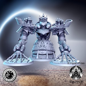 Huge Mechanical Knight DnD Miniature, Tabletop RPG DnD Mini, D&D Figurines, Fantasy Gaming and Pathfinder, RN Estudio