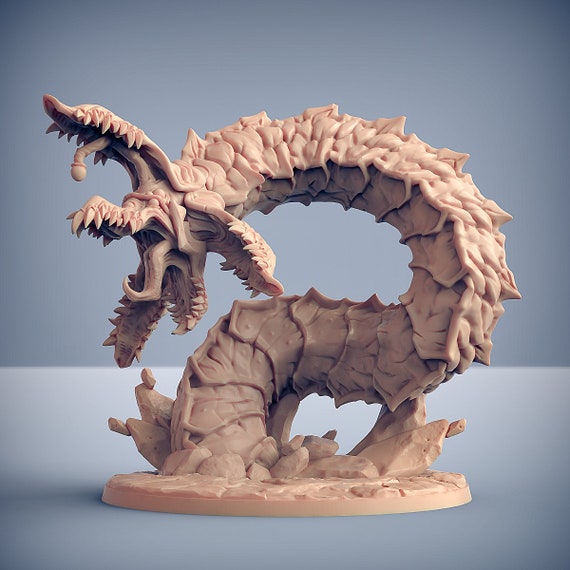 Epic Sand Worm Dnd Miniature Tabletop RPG Mini D&D Figurines Pathfinder  Fantasy Gaming Artisan Guild Beast Monster 
