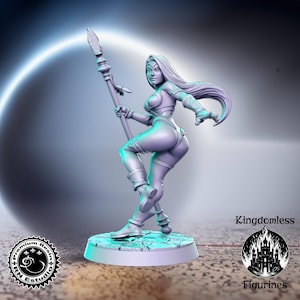 Dungeon Sorceress Pinup DnD Miniature, Tabletop RPG DnD Mini, D&D Figurines, Fantasy Gaming and Pathfinder, RN Estudio