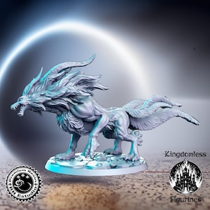 DireWolf DnD Miniature, Tabletop RPG DnD Mini, D&D Figurines, Fantasy Gaming and Pathfinder, RN Estudio