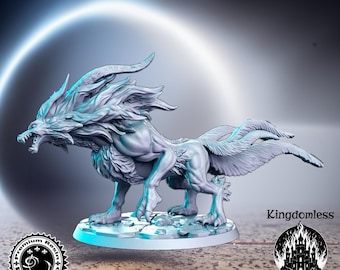 DireWolf DnD Miniature, Tabletop RPG DnD Mini, D&D Figurines, Fantasy Gaming and Pathfinder, RN Estudio