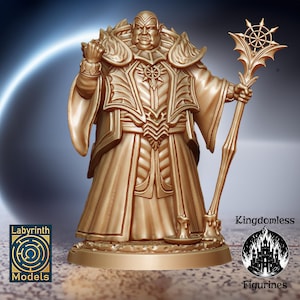 Vampire Lord Sorcerer DnD Miniature, Tabletop RPG DnD Mini, D&D Figurines, Fantasy Gaming and Pathfinder, Labyrinth Models, DnD Gift