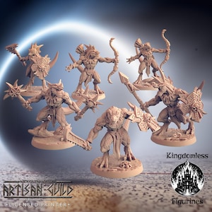 Lizardfolk Fighter Mini | DnD Tabletop RPG Miniature | D&D Figurines | Fantasy Gaming | Artisan Guild Modular | Male Female Lizard Warrior
