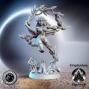 Forest Dryad Miniature | Resin D&D Tabletop RPG Figure, RN Estudio