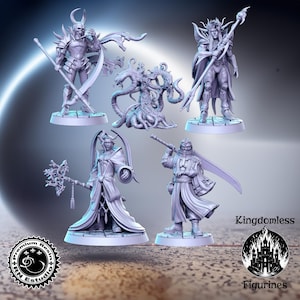 Classic JRPG Vol 18 Full Set DnD Miniature, Tabletop RPG DnD Mini, D&D Figurines, Fantasy Gaming and Pathfinder, RN Estudio