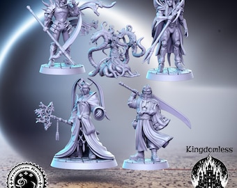 Classic JRPG Vol 18 Full Set DnD Miniature, Tabletop RPG DnD Mini, D&D Figurines, Fantasy Gaming and Pathfinder, RN Estudio