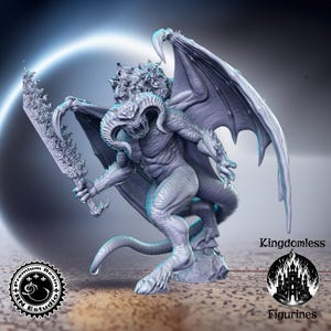Balrog DnD Miniature, Tabletop RPG DnD Mini, D&D Figurines, Fantasy Gaming and Pathfinder, RN Estudio, RNEstudio