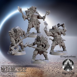 Viking Skinchangers DnD Miniature | Tabletop RPG DnD Mini | D&D Figurines for Pathfinder Fantasy Gaming | Artisan Guild Modular