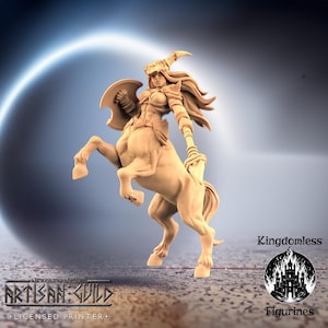 Female Centaur Warrior DnD Miniature | Tabletop RPG DnD Mini | D&D Figurines for Fantasy Gaming and Pathfinder | Artisan Guild