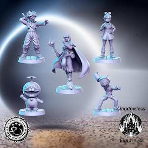 Anime Series Vol 6 Full Set DnD Miniature, Tabletop RPG DnD Mini, D&D Figurines, Fantasy Gaming and Pathfinder, RN Estudio