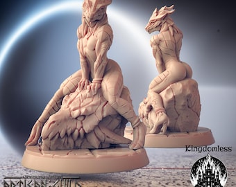 DnD Female Dragonborn Pinup Mini | Tabletop RPG Miniature | D&D Figurines | Fantasy Gaming | Artisan Guild | Modular | Dragonfolk Queen