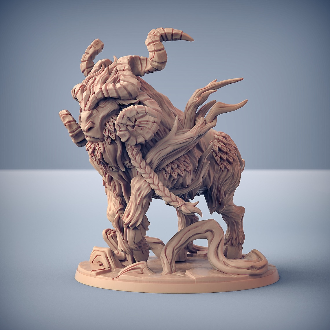 Satyr Giant Goat Rider DnD Miniature Tabletop RPG DnD Mini | Etsy