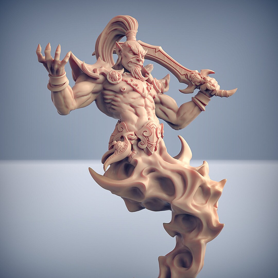 Dnd Djinn Male Mini Genie Tabletop RPG Miniature D&D Figurines