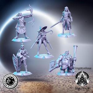 Western RPG Vol 3 Full Set DnD Miniature, Tabletop RPG DnD Mini, D&D Figurines, Fantasy Gaming and Pathfinder, RN Estudio