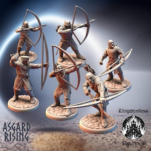 Medieval Archers DND Miniature, DnD Tabletop RPG Mini, D&D Figurines, Fantasy Gaming, Asgard Rising