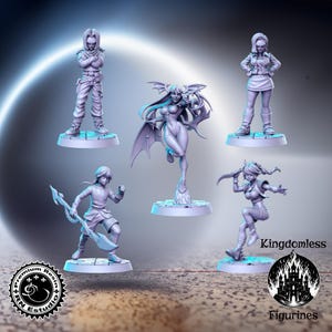Anime Series Vol 5 Full Set DnD Miniature, Tabletop RPG DnD Mini, D&D Figurines, Fantasy Gaming and Pathfinder, RN Estudio, Gift