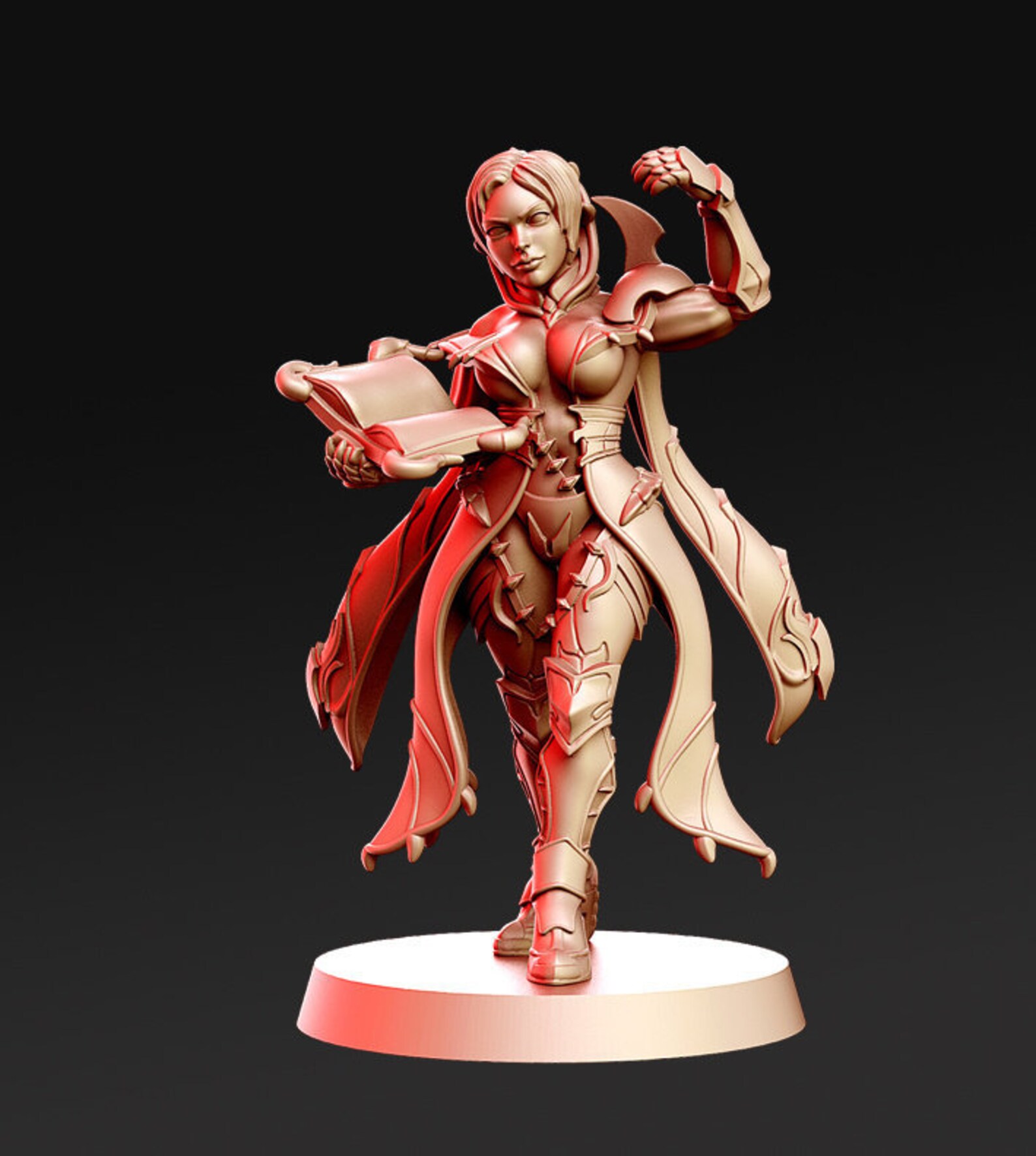 Dnd Female Wizard Mage Mini Tabletop RPG Miniature D&D Etsy