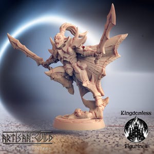 DnD Dark Elf Swordsman Mini | Tabletop RPG Miniature | D&D Figurines | Pathfinder Fantasy Gaming | Artisan Guild Modular | Drow Fighter