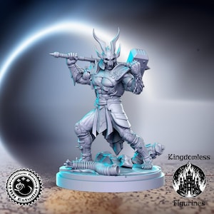 Dark Knight Tournament Fighter DnD Miniature, Tabletop RPG DnD Mini, D&D Figurines, Fantasy Gaming and Pathfinder, RN Estudio