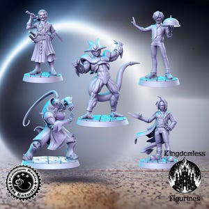 Anime Series Vol 8 Full Set DnD Miniature, Tabletop RPG DnD Mini, D&D Figurines, Fantasy Gaming and Pathfinder, RN Estudio