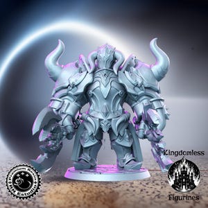DnD Golem Knight Mini | Tabletop RPG Miniature | D&D Figurines | Pathfinder Fantasy Gaming | RN Estudio | Armored Warrior