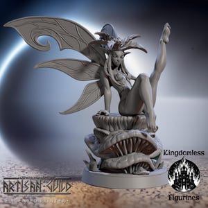 Forest Fairy Pinup DnD Miniature, Tabletop RPG DnD Mini, D&D Figurines for Pathfinder Fantasy Gaming, Artisan Guild Gift