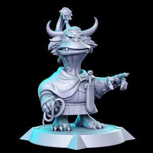 Cartoon Orc Commander DnD Miniature, Tabletop RPG DnD Mini, D&D Figurines, Fantasy Gaming and Pathfinder, RN Estudio